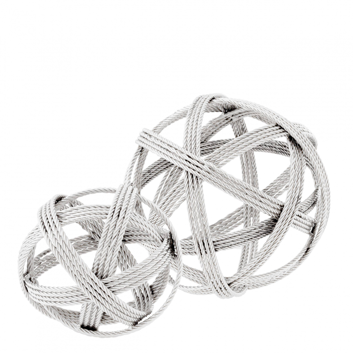 Bordsdekoration Melville nickel 2-set 112737