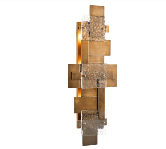 Langham vägglampa vintage mässingsfinish-113134