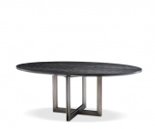 Matbord Melchior, ovalt, ekfanér i kolgrått, bronsfinish, Eichholtz- 113270 Matbord Melchior, ovalt, ekfanér i kolgrått, bronsfinish, Eichholtz- 113270