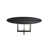 Matbord Melchior, ovalt, ekfanér i kolgrått, bronsfinish, Eichholtz- 113270 Matbord Melchior, ovalt, ekfanér i kolgrått, bronsfinish, Eichholtz- 113270