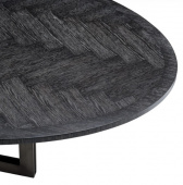 Matbord Melchior, ovalt, ekfanér i kolgrått, bronsfinish, Eichholtz- 113270 Matbord Melchior, ovalt, ekfanér i kolgrått, bronsfinish, Eichholtz- 113270