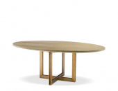 Matbord Melchior, ovalt, med ekfanér,borstad mässingsfinish, Eichholtz- 113271 Matbord Melchior, ovalt, med ekfanér,borstad mässingsfinish, Eichholtz- 113271