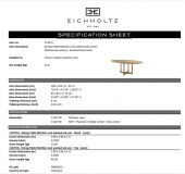 Matbord Melchior, ovalt, med ekfanér,borstad mässingsfinish, Eichholtz- 113271 Matbord Melchior, ovalt, med ekfanér,borstad mässingsfinish, Eichholtz- 113271