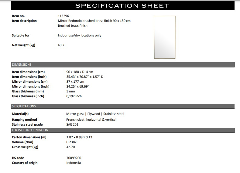 Redondo spegel-113296