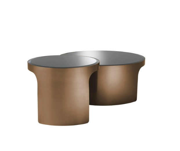 Soffbord Piemonte, borsta kopparfinish, set om 2, Eichholtz- 113299