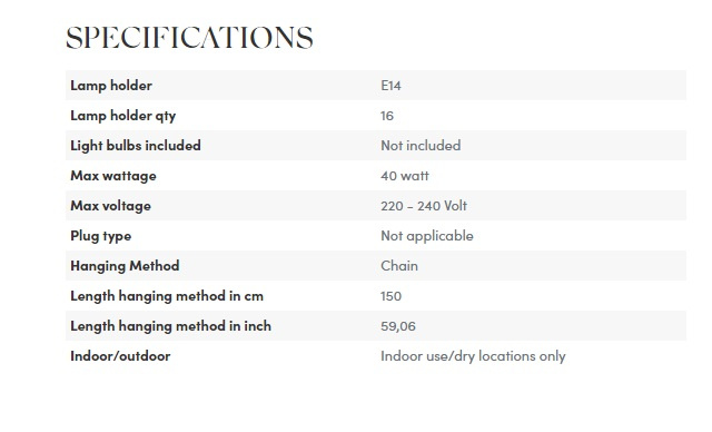 Takkrona Hildebrandt XL, Eichholtz-113307N