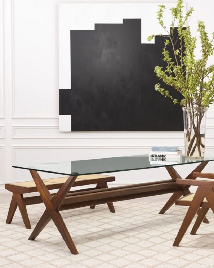 Bänk Arnaud, brun, rottingkäpp, Eichholtz- 113480