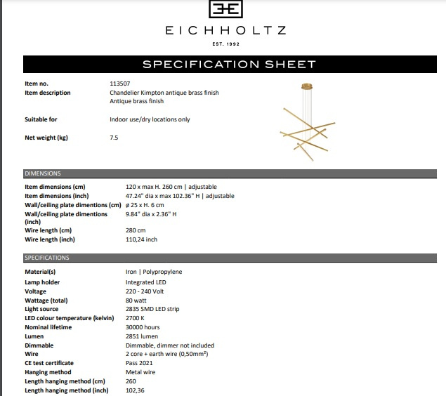 Takkrona Kimpton, Eichholtz- 113507