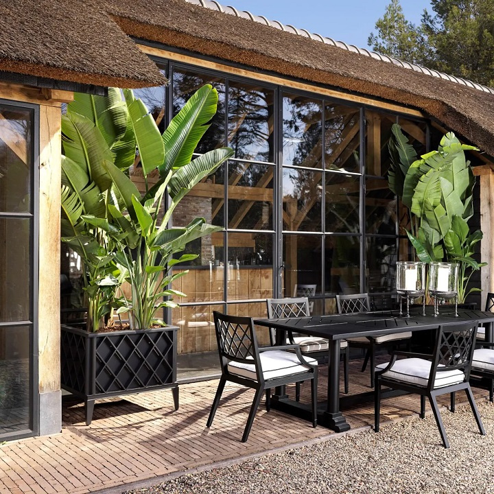 Utomhus planteringskruka Ocean Club, svart, Eichholtz, 113647