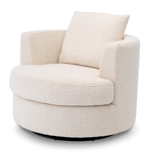 Vridstol Felix, bouclé kräm, Eichholtz- 113960