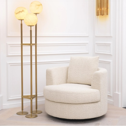 Vridstol Felix, bouclé kräm, Eichholtz- 113960