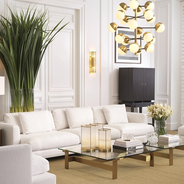 Soffa Burbury, Avalon vit, Eichholtz- 114054