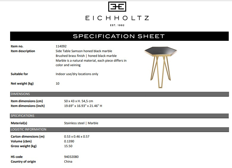 Sidobord Samson, Eichholtz-114092