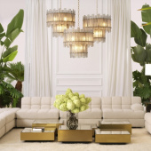 Soffbord Esposito, set med 4 stycken, med borstad mässingsfinish, Eichholtz- 114369 Soffbord Esposito, set med 4 stycken, med borstad mässingsfinish, Eichholtz- 114369