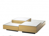 Soffbord Esposito, set med 4 stycken, med borstad mässingsfinish, Eichholtz- 114369 Soffbord Esposito, set med 4 stycken, med borstad mässingsfinish, Eichholtz- 114369