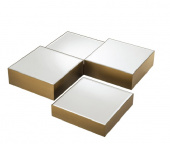 Soffbord Esposito, set med 4 stycken, med borstad mässingsfinish, Eichholtz- 114369 Soffbord Esposito, set med 4 stycken, med borstad mässingsfinish, Eichholtz- 114369