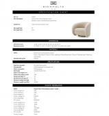 Cristo vridbar fåtölj brisbane cream, Eichholtz- 114473 Cristo vridbar fåtölj brisbane cream, Eichholtz- 114473