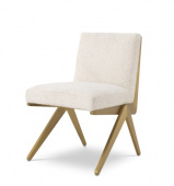 Matstol Fico, bouclé kräm, borstad mässingsfinish, Eichholtz- 114716 Matstol Fico, bouclé kräm, borstad mässingsfinish, Eichholtz- 114716