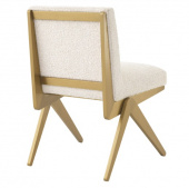 Matstol Fico, bouclé kräm, borstad mässingsfinish, Eichholtz- 114716 Matstol Fico, bouclé kräm, borstad mässingsfinish, Eichholtz- 114716
