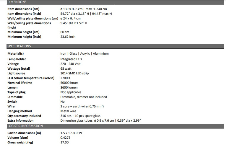 Damien taklampa brons XL, Eichholtz- 114751
