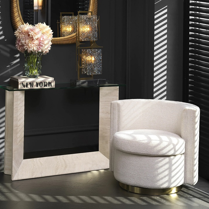 Vridstol Amanda savona grå sammet, Eichholtz- 115148