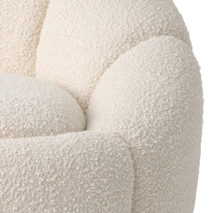 Vridstol Inger, bouclé krämig vit, Eichholtz- 115258
