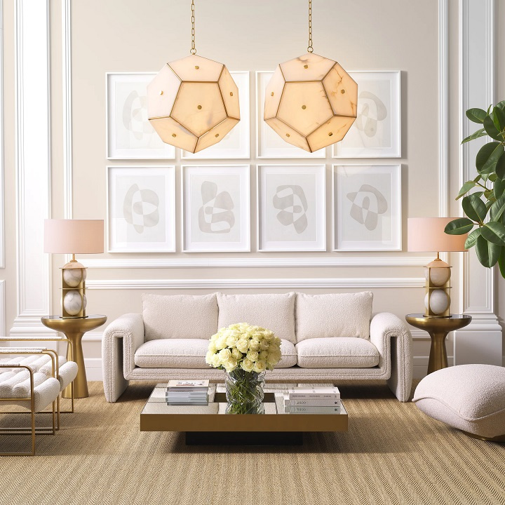 Soffa Tondo, bouclé kräm, Eichholtz- 115461