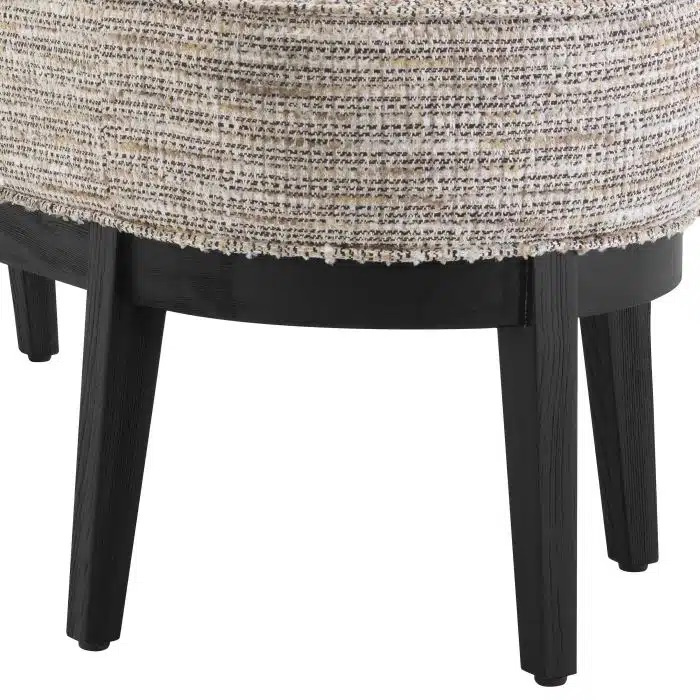 Eichholtz Bänk Jarrett, Mademoiselle beige,svart finish- 115483