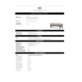 Eichholtz Bänk Jarrett, Mademoiselle beige,svart finish- 115483 Eichholtz Bänk Jarrett, Mademoiselle beige,svart finish- 115483