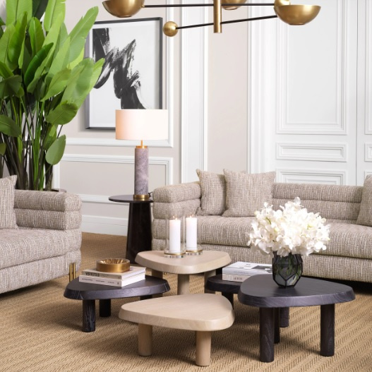 Soffbord Briël L, kolgrå fanér, Eichholtz- 115501