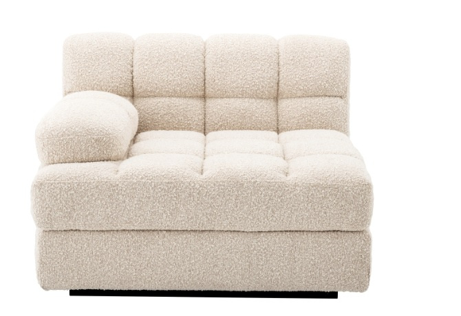 Soffa Dean vänster, bouclé kräm, Eichholtz- 115518