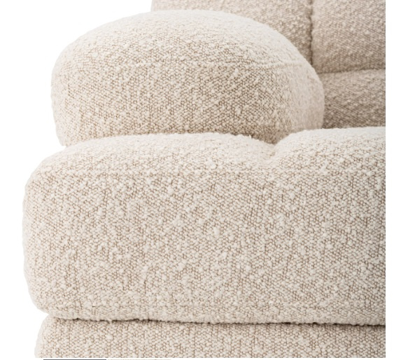 Soffa Dean vänster, bouclé kräm, Eichholtz- 115518