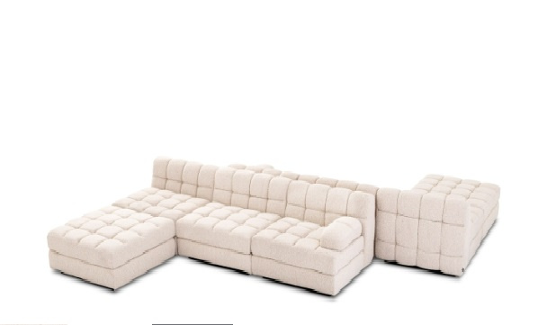 Ottoman Dean, bouclé kräm, Eichholtz- 115519