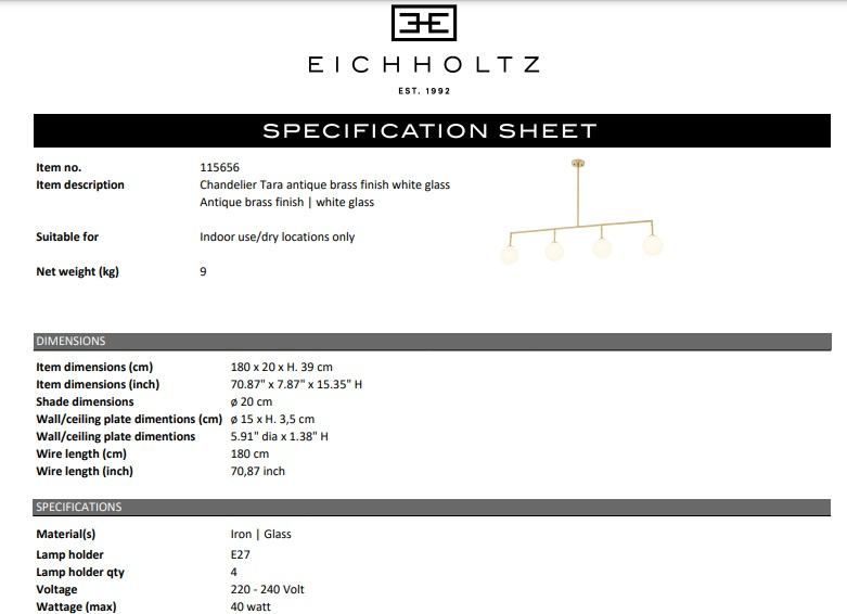 Ljuskrona Tara, Eichholtz-115656