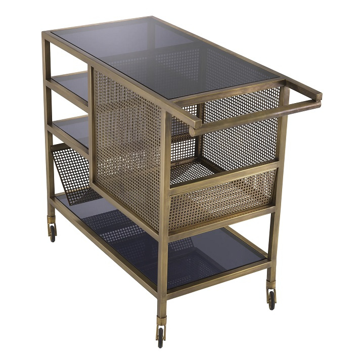 Drinkvagnen Sterling, vintage-mässingsfinish, Eichholtz- 116159