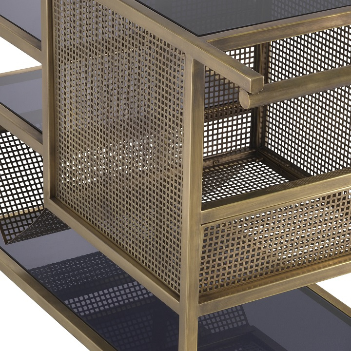 Drinkvagnen Sterling, vintage-mässingsfinish, Eichholtz- 116159