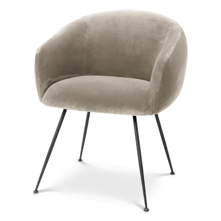 Matstol Elbury, Savona mörkgrå sammet, Eichholtz- 116194