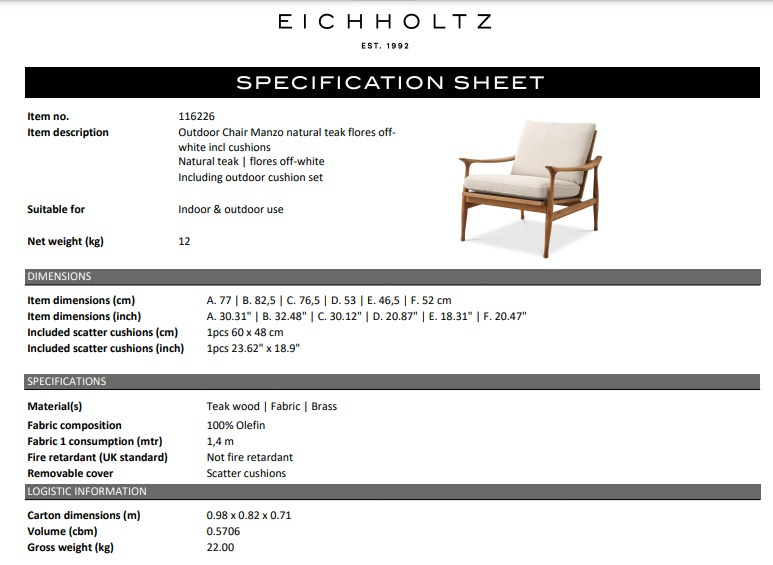 Utomhusstol Manzo-116226