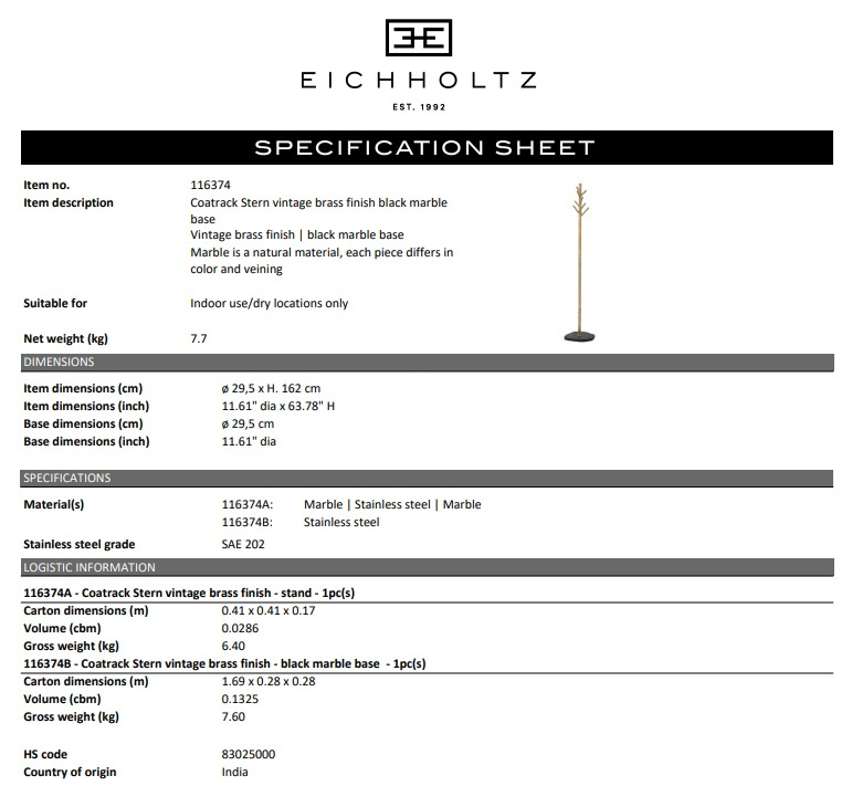 Hatthylla Stern, Eichholtz-116374