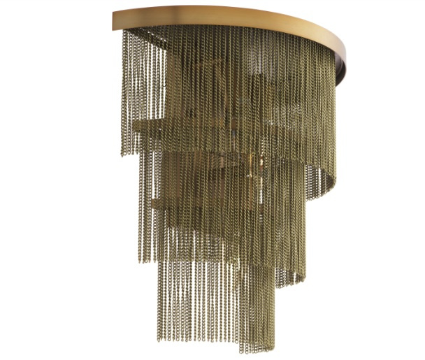 Tissot vägglampa mässing, Eichholtz-116459