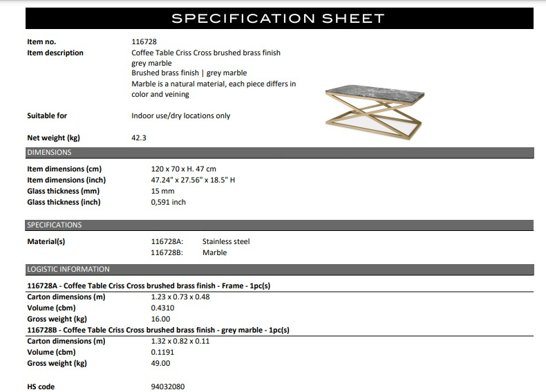 Kaffebord Criss Cross-116728