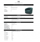 Agostino Fåtölj Paviljong havsgrön, Eichholtz - 116740 Agostino Fåtölj Paviljong havsgrön, Eichholtz - 116740