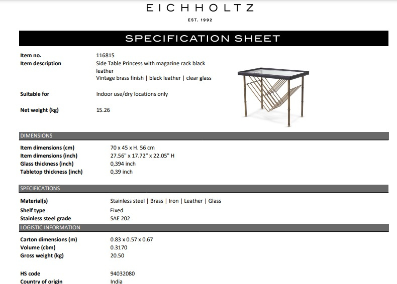 Sidobord Princess-116815