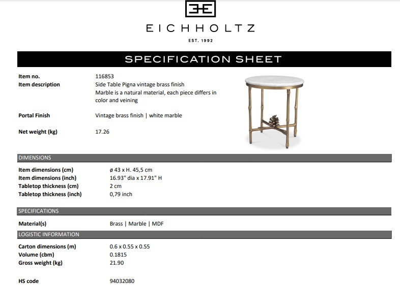 Sidobord Pigna, Eichholtz-116853