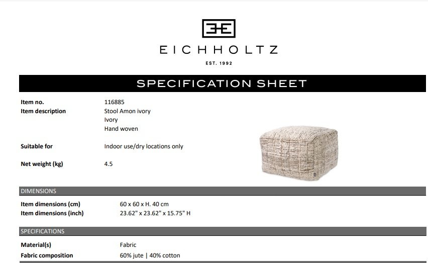 Stol Amon, Eichholtz- 116885