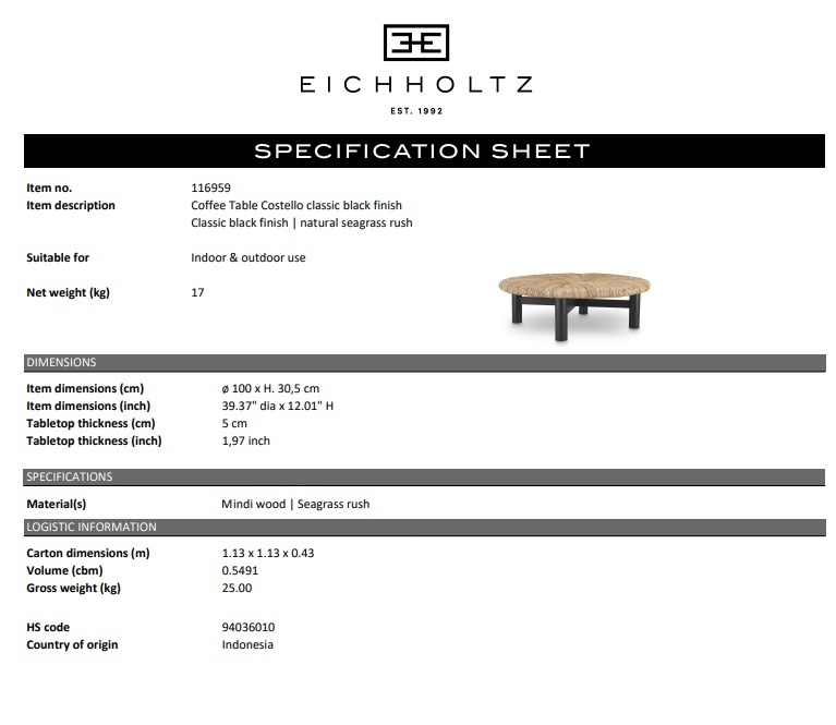 Soffbord Costello 100x30.5 cm-116959