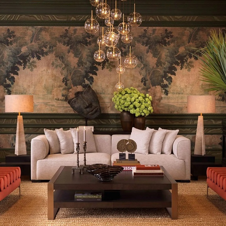 Guinness soffbord, Mocca-ekfanér, Eichholtz- 117383