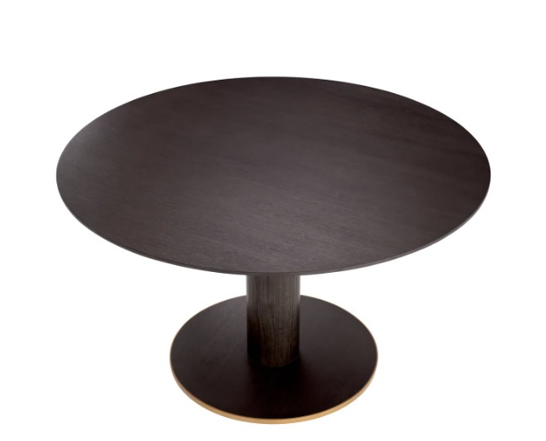 Matbord Astro, med mörkbrun ekfanér, Eichholtz- 117384