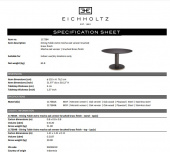 Matbord Astro, med mörkbrun ekfanér, Eichholtz- 117384 Matbord Astro, med mörkbrun ekfanér, Eichholtz- 117384