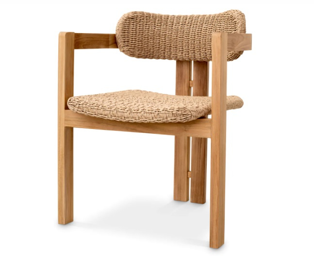 Utomhus matstol Donato i naturlig teak-117419